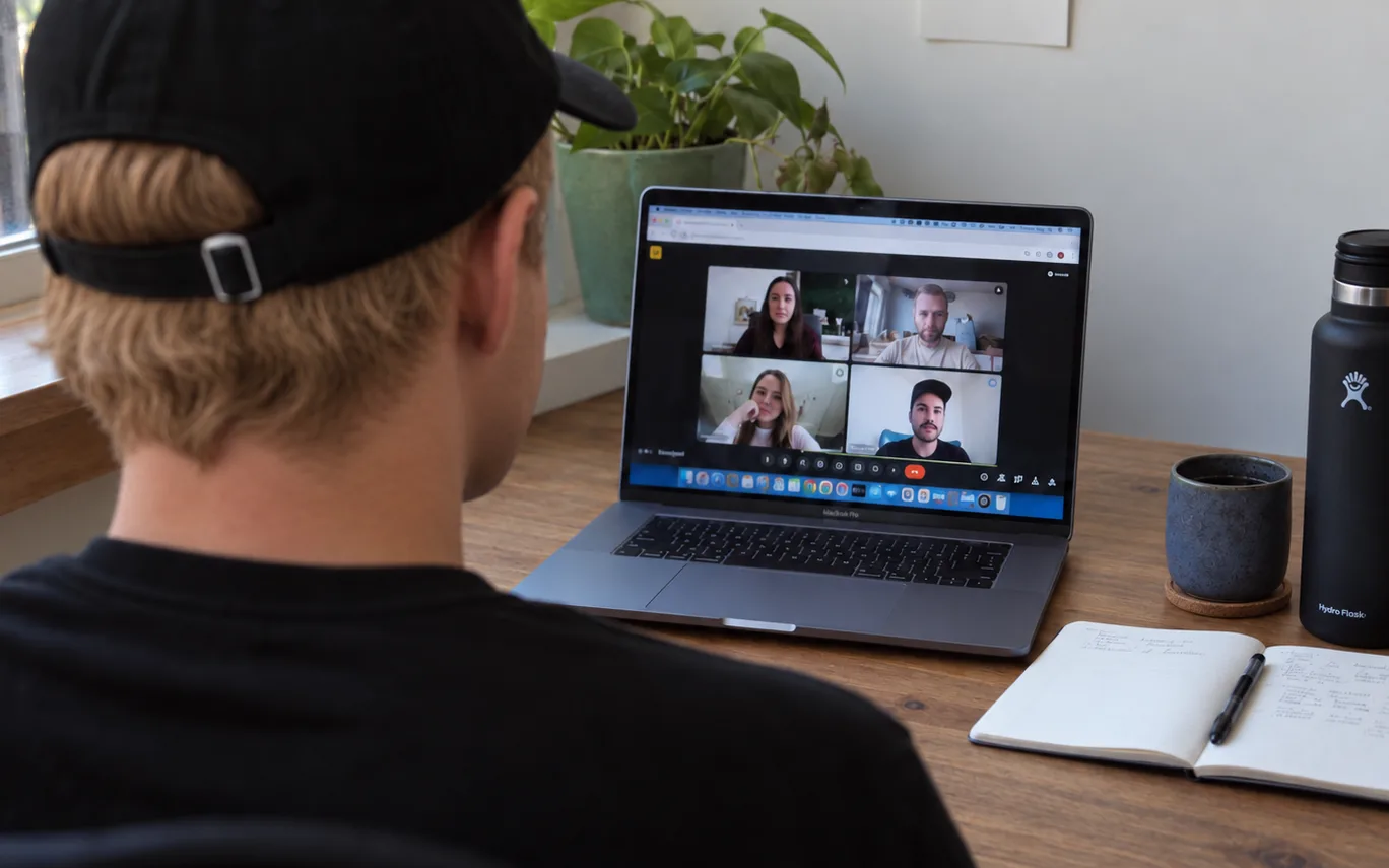Founder on a live video workshop call